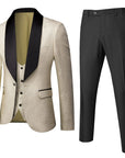 Playful Floral Print Slim Fit Tuxedo Suit Set