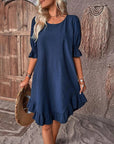 Summer Fashion Ruffle Short-Sleeve Dress