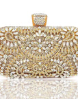 Gold Sparkly Rhinestone Evening Clutch Bag
