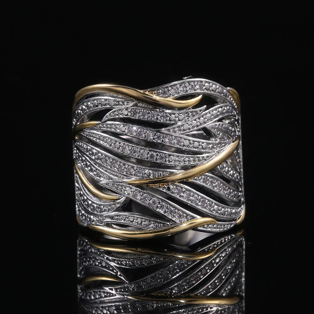 Two-Tone Zirconia Wrap Ring — alternate product view 8