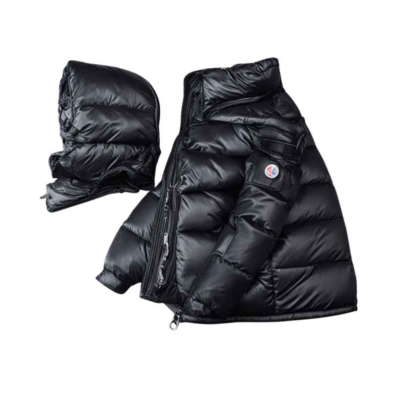 black Glossy Duck Down Winter Jacket – Lightweight, Warm & Stylish