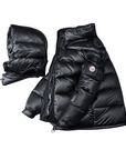 black Glossy Duck Down Winter Jacket – Lightweight, Warm & Stylish