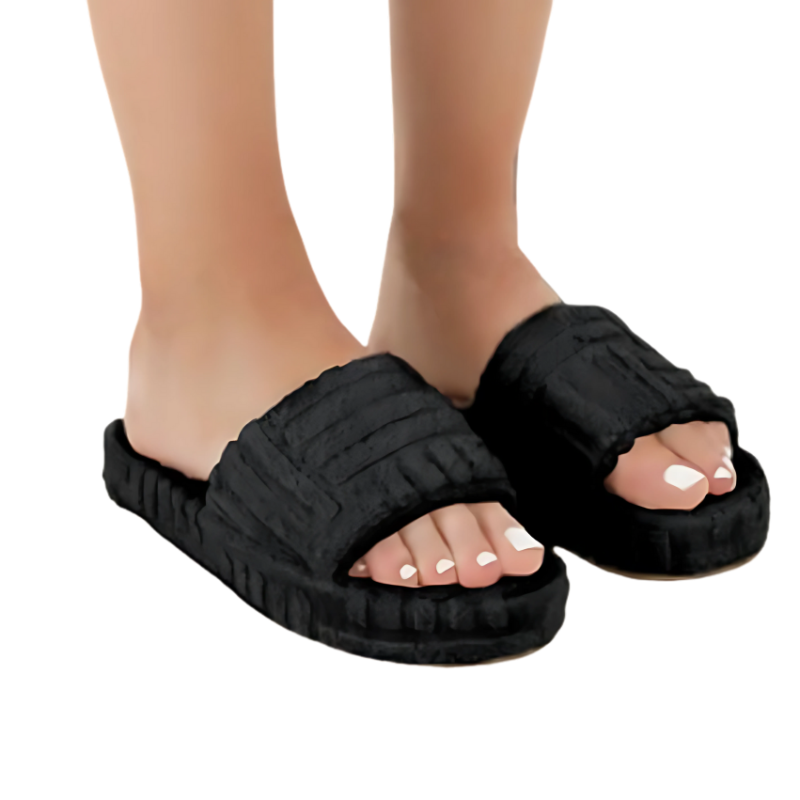Terry Slide Slippers – Maze Weave Edition