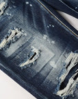 Men's Slim Ripped Denim Jeans