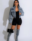 Puff Denim Cotton Jacket