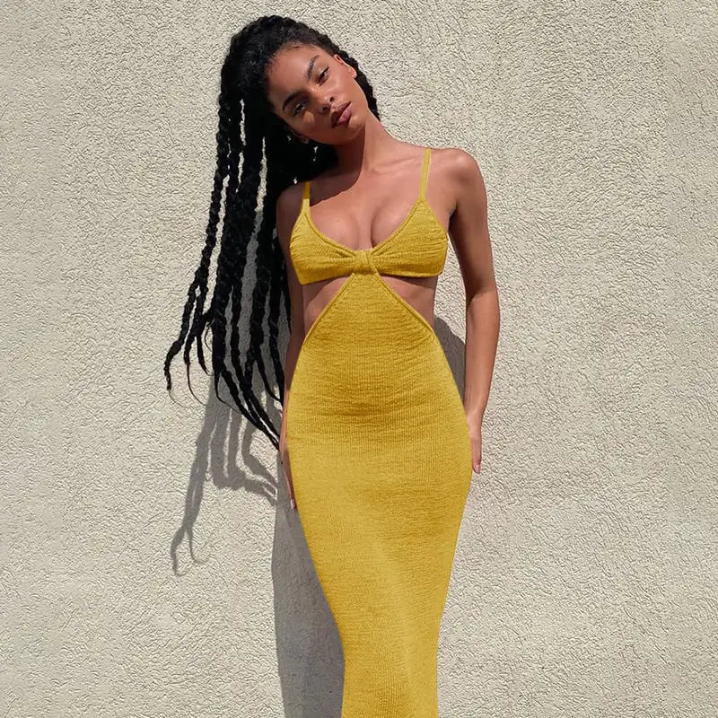 Knit Cutout Maxi Dress