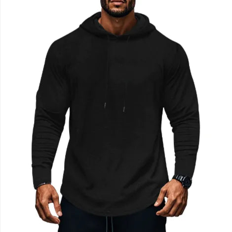 Men’s Fitted Lightweight Hoodie – Long Sleeve Casual Pullover