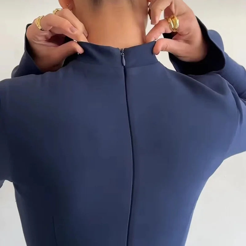 Sleek & Sculpted Mock Neck Dress