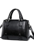 Genuine Leather Structured Handbag – Everyday Power Tote