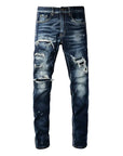 Men's Slim Ripped Denim Jeans