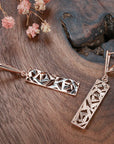 Rose Gold Hollow Round Statement Earrings — alternate product view 2