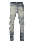 Men's Stone Washed Painted Jeans