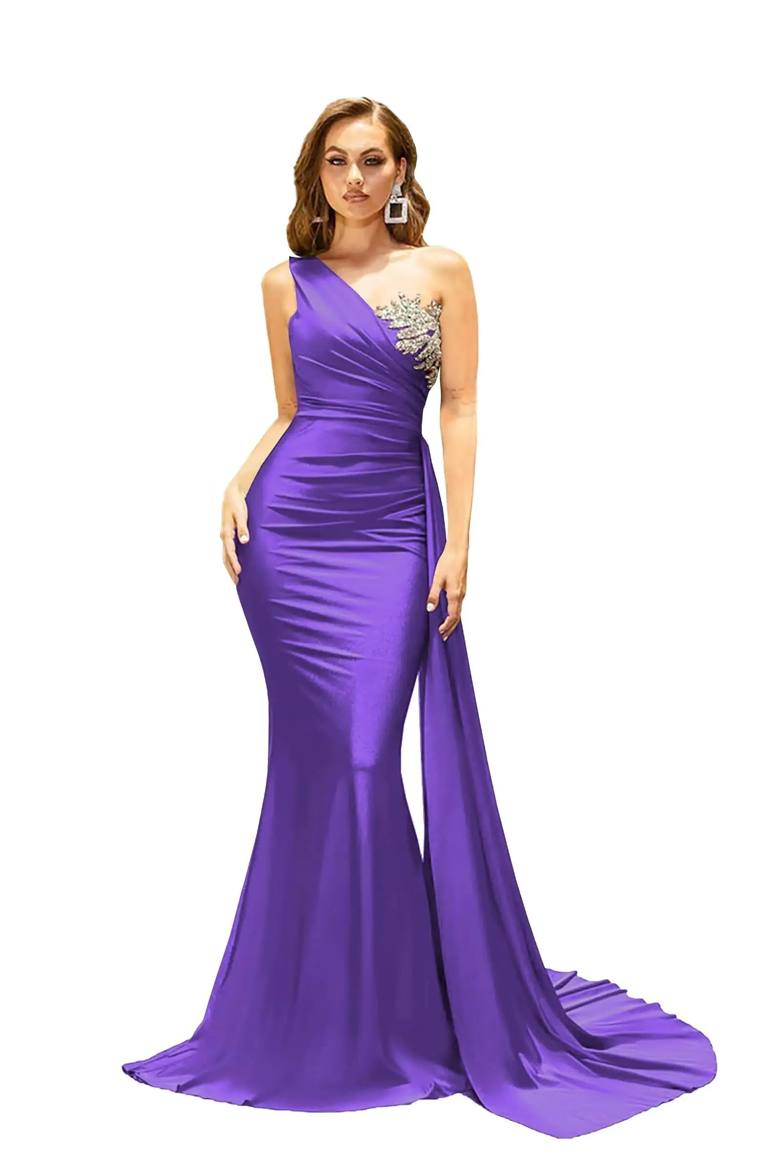 One Shoulder Mermaid Prom Dress- Size 14