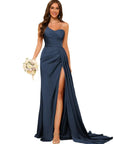 Playful Navy Blue Mermaid Bridesmaid Dress- Size 16