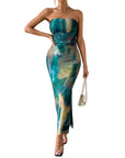 Playful Summer Tube Dress with Side Slit