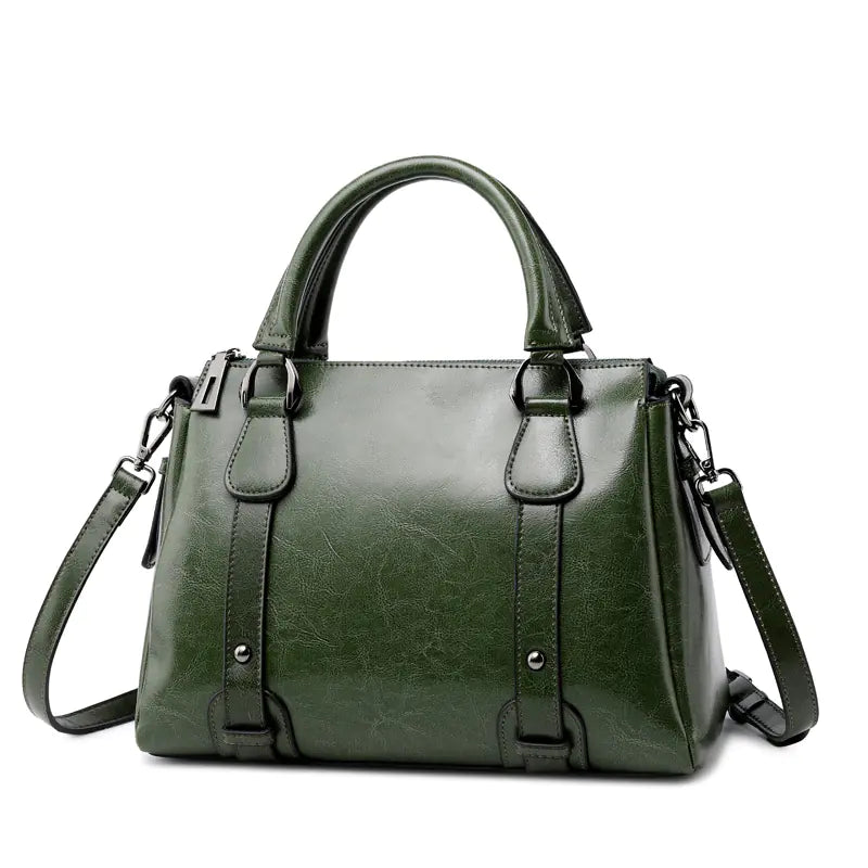 Genuine Leather Structured Handbag – Everyday Power Tote