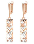 Rose Gold Hollow Round Statement Earrings — alternate product view 6
