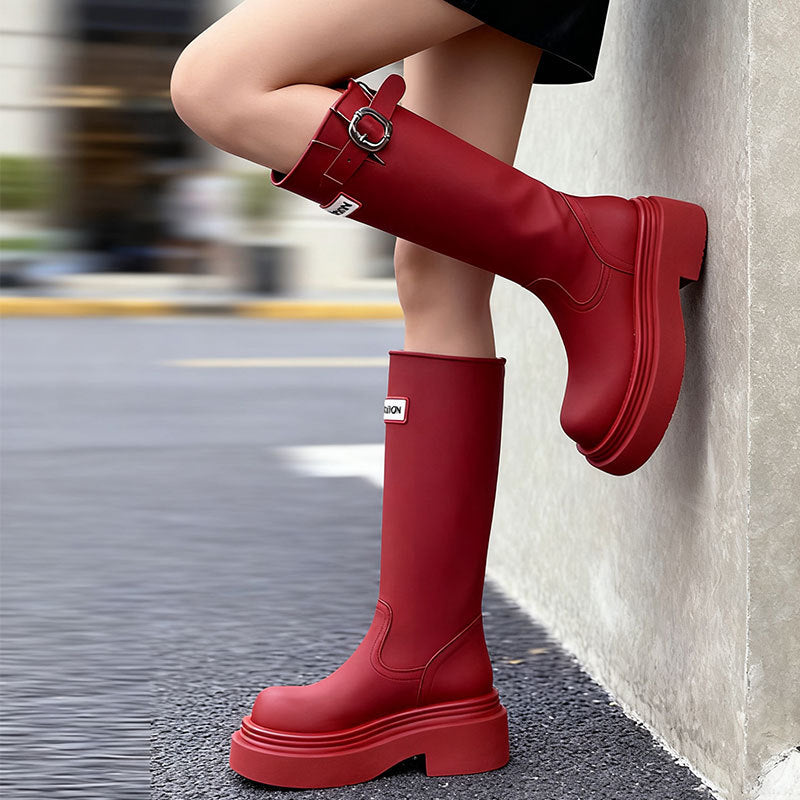 British Style Knee-High Boots