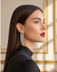 Gold Tassel Drop Earrings