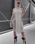 Futuré Femme Ribbed Hoodie Dress