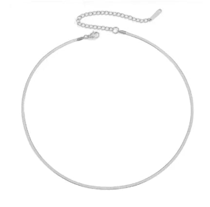Titanium Steel Snake Chain Choker — alternate product view 3
