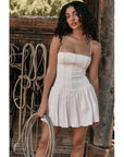 White Corset Mini Dress – Featuring Babydoll Pleated Skirt