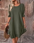 Summer Fashion Ruffle Short-Sleeve Dress