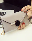 Soft Leather Multi-Pocket Clutch Handbag