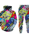 Painted Graffiti Hooded Sweater
