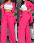 Elegant Solid Color Women's Suit Set