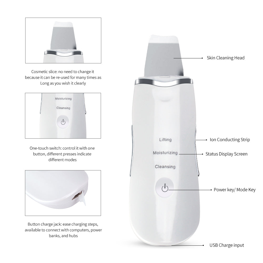 Rechargeable Ultrasonic Skin Scrubber — alternate product view 4