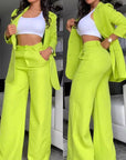 Elegant Solid Color Women's Suit Set