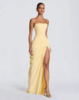 Casual long-sleeved slim-fit suspender maxi dress