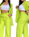 Elegant Solid Color Women's Suit Set