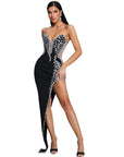 Beaded V-Neck Lace Evening Dress — alternate product view 8