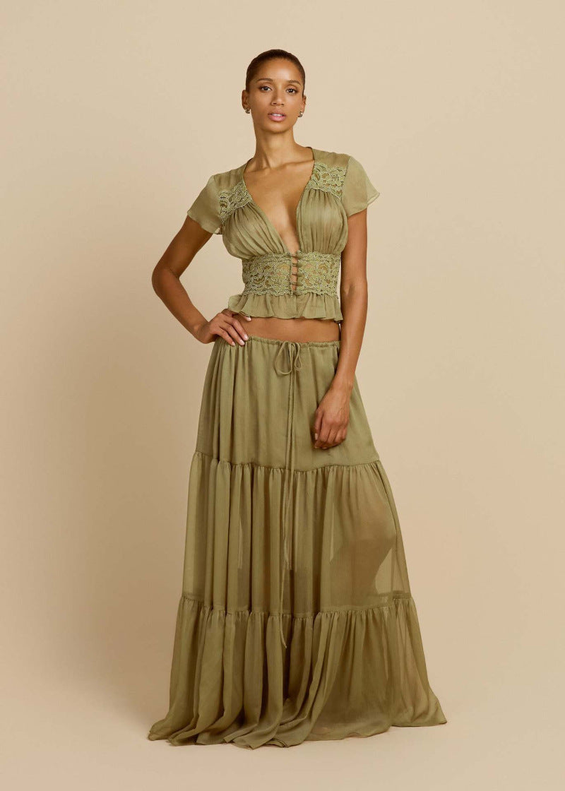 Womens Chiffon Beach Cover Up Dress
