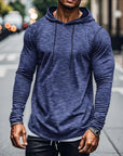 Men’s Fitted Lightweight Hoodie – Long Sleeve Casual Pullover