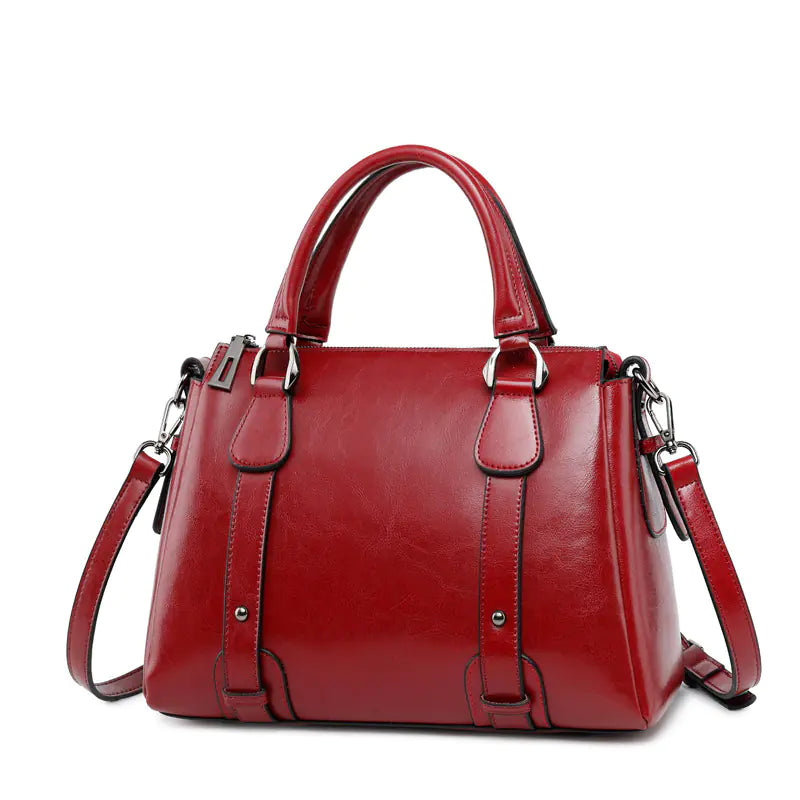 Genuine Leather Structured Handbag – Everyday Power Tote