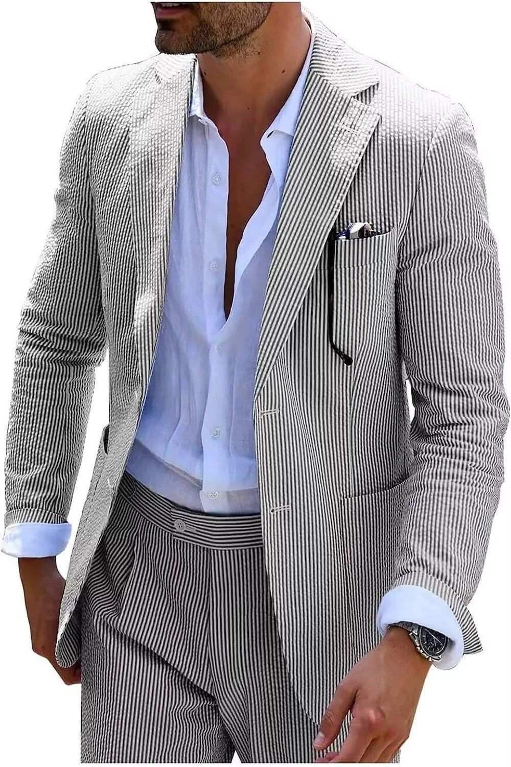 Digital Print Mens Casual Shirt Trousers
