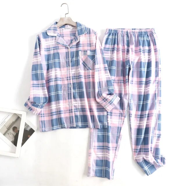 Cotton Flannel Women&#39;s Pajamas Sets
