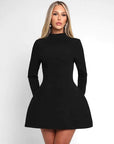 Backless High-Waist A-Line Dress