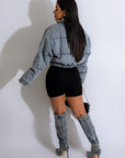 Puff Denim Cotton Jacket