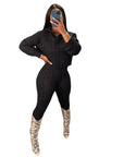 Solid Color Knit Sweater Suit