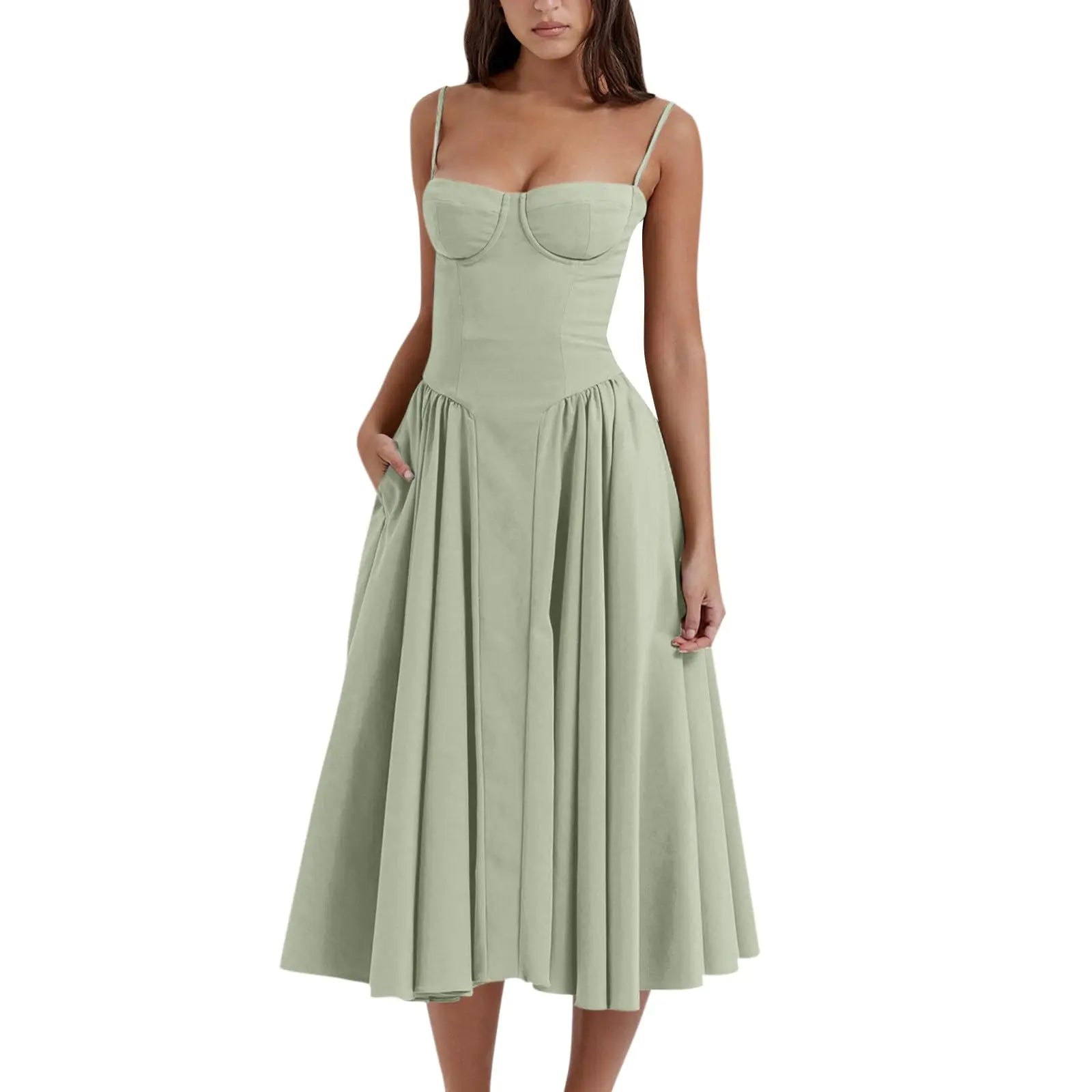 Midi Corset Dress for Women- Size Small