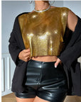 Women's Sequin Metallic Top