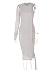 Futuré Femme Ribbed Hoodie Dress