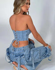 Women's Cargo Denim Jeans