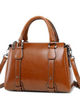 Genuine Leather Structured Handbag – Everyday Power Tote