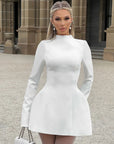 Backless High-Waist A-Line Dress