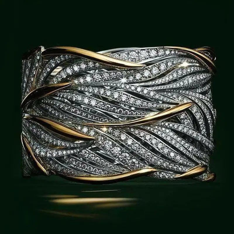 Two-Tone Zirconia Wrap Ring — alternate product view 9